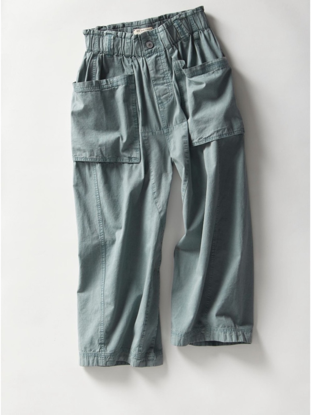 Free peopleLight Green Wide Cargo pants - Picture 6 of 12